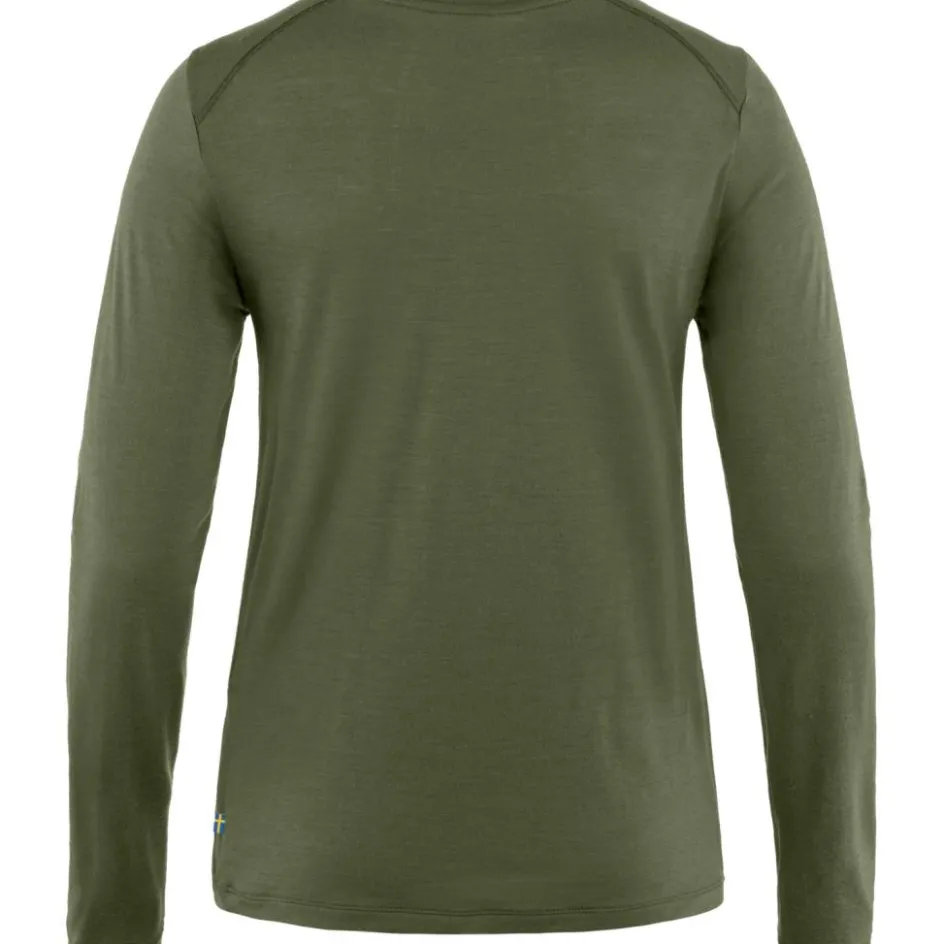 Fjällräven Abisko Wool LS shirt dames laurel green