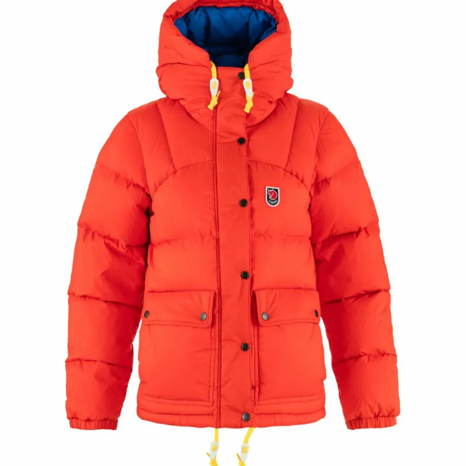 Hot Fjällräven Expedition Down Lite outdoor jack dames flame orange un blue