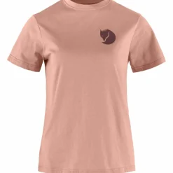 Fjällräven Fox Boxy Logo shirt dames dusty rose