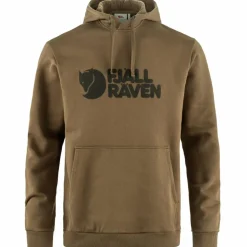 Online Fjällräven Logo hoodie heren wood brown