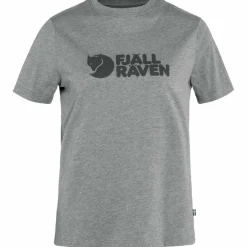 Online Fjällräven Logo shirt dames grey melange