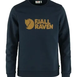 Fjällräven Logo sweater heren dark navy