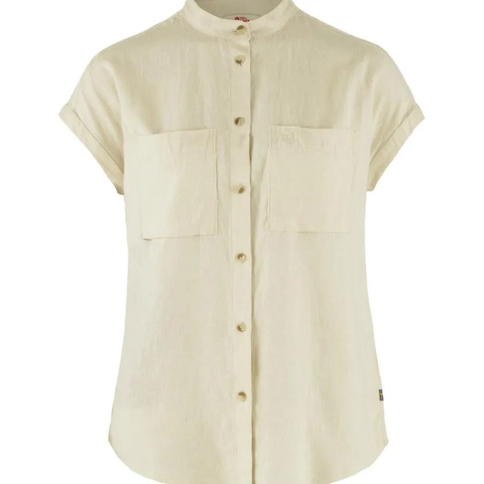 Fjällräven Ovik Hemp SS blouse dames chalk white