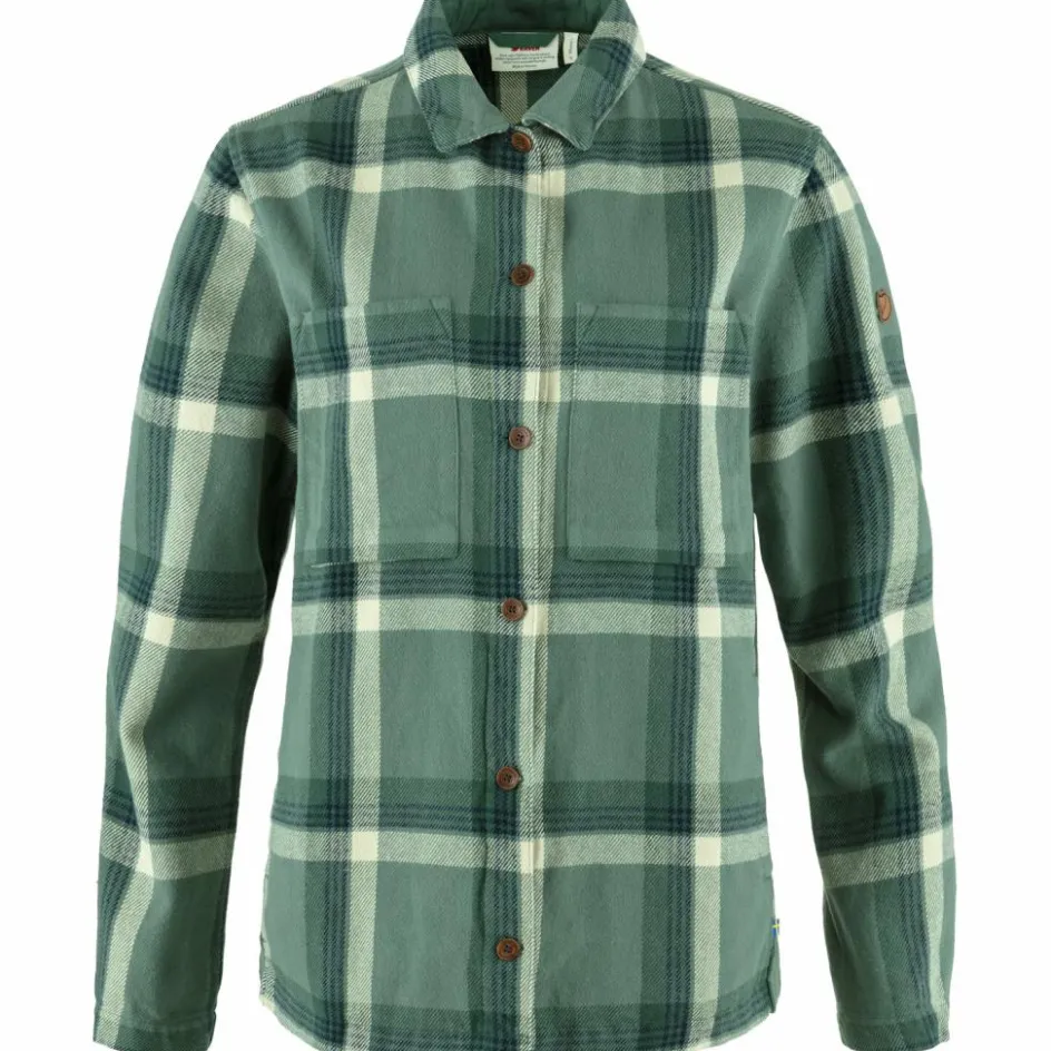 Fjällräven Singi Flannel blouse dames patina green deep patina