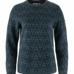 Fjällräven Snow Round Neck sweater dames dark navy