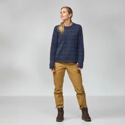 Fjällräven Snow Round Neck sweater dames dark navy