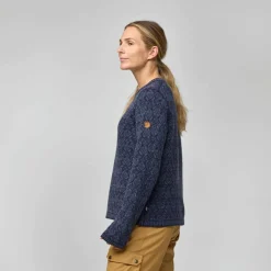 Fjällräven Snow Round Neck sweater dames dark navy