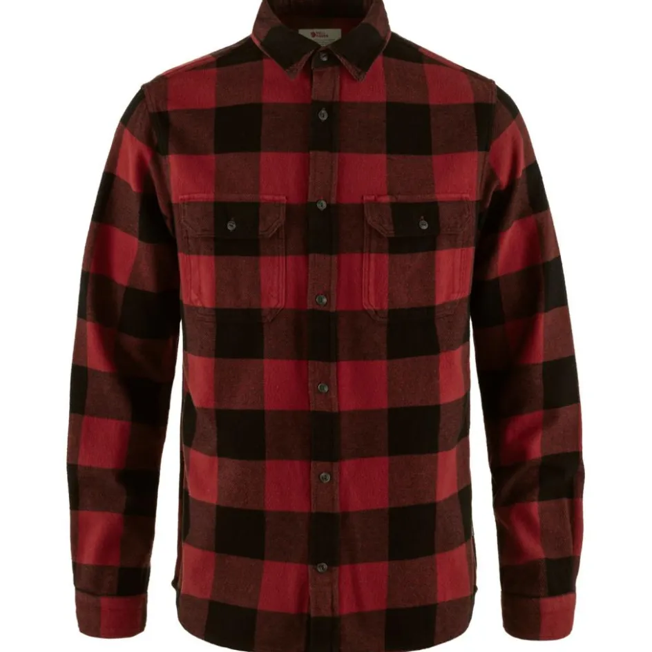 Fjällräven Övik Heavy Flannel overhemd heren red black
