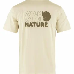 Clearance Fjällräven Walk With Nature shirt heren chalk white