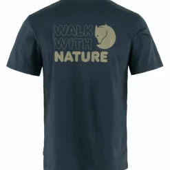 Clearance Fjällräven Walk With Nature shirt heren dark navy