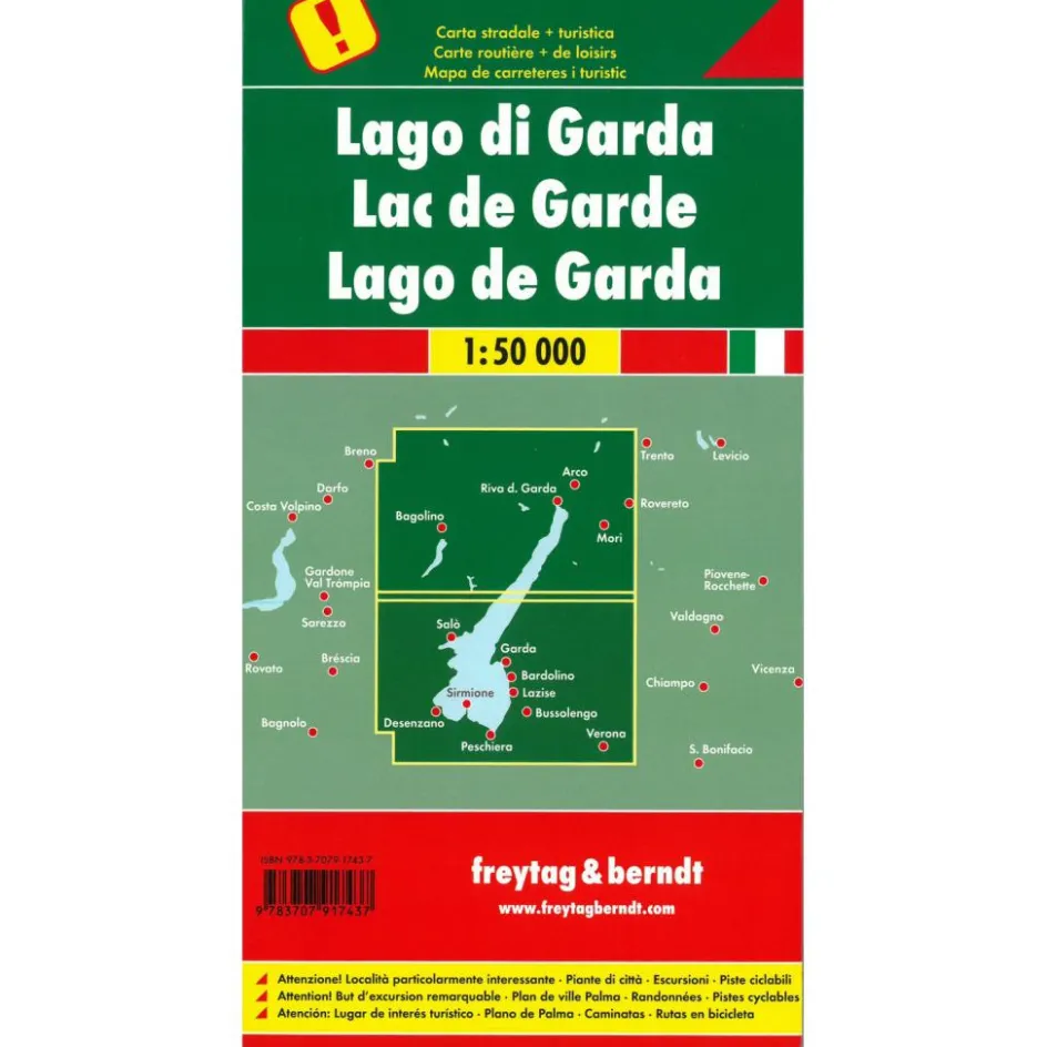Online Freytag & Berndt Gardameer vrijetijds- en wegenkaart