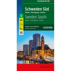 Freytag & Berndt  Zweden Zuid Malmo Helsingborg Kalmar wegenkaart