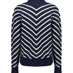 Geisha sweater dames navy off white