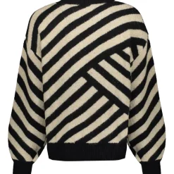 Geisha sweater dames sand black