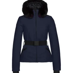 Goldbergh HIDA FAUX BORDER softshell winterjas dames french blue