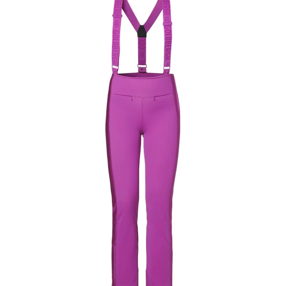 Goldbergh HIGH END softshell salopette skibroek dames viola