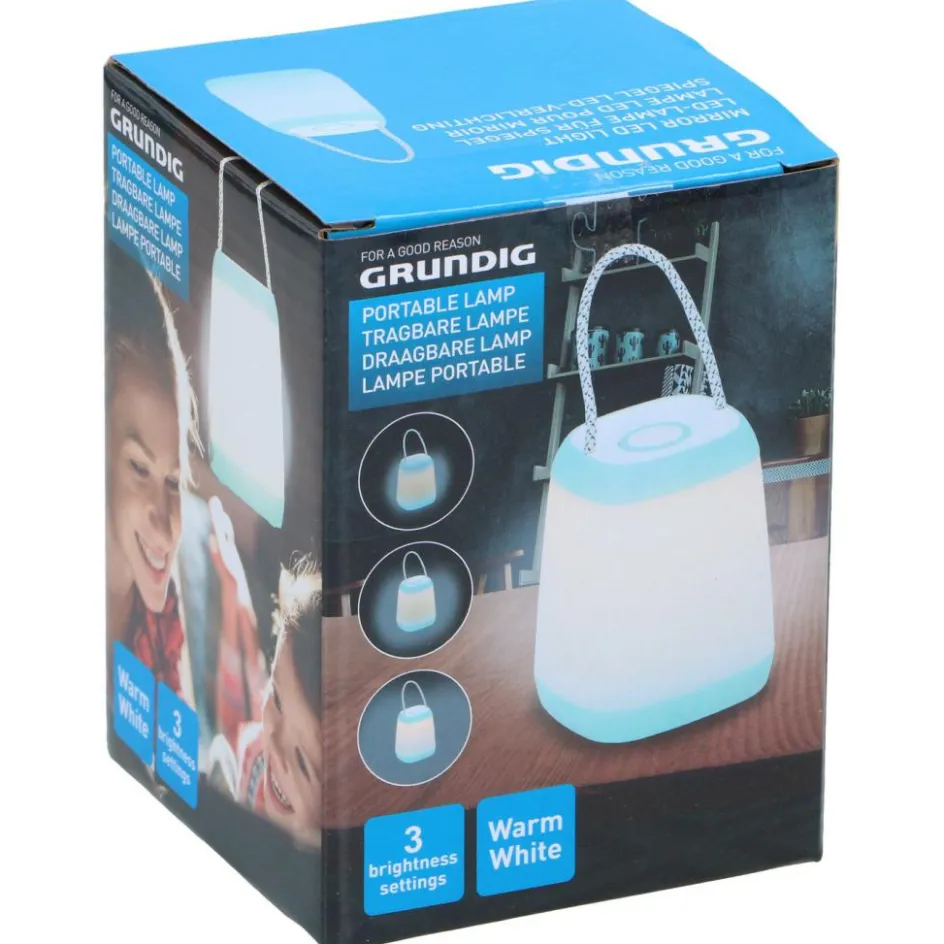 Outlet Grundig 871125217625 Draagbare tafellamp wit