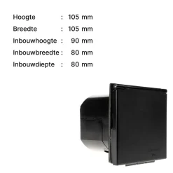 Hot Haba CEE invoerdoos vierkant zwart