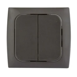 Haba C-line wipschakelaar dubbel bruin