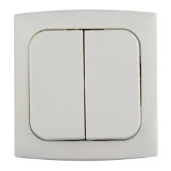 Haba C-line wipschakelaar dubbel wit