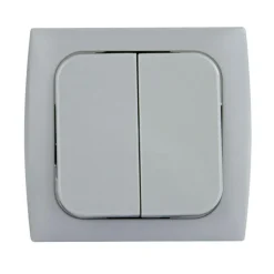 Haba C-line wipschakelaar dubbel grijs