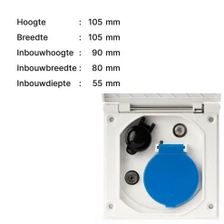Haba ESB-3 Unit uitvoerdoos zonder kabel wit