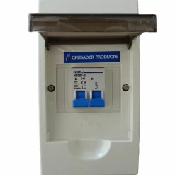 Haba 4-module + dubbelpolige zekering installatiekast