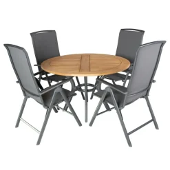 Discount Hartman South Wales 120 Capri 4 verstelbaar tuinset xerix  teak antraciet