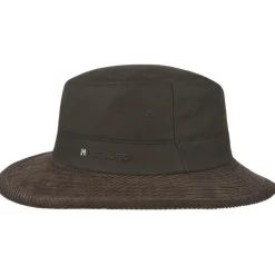 Hatland Dax Waxed Cotton hoed brown