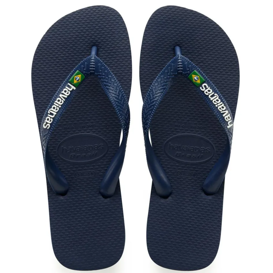 Discount Havaianas Brasil Logo slippers junior navy blue