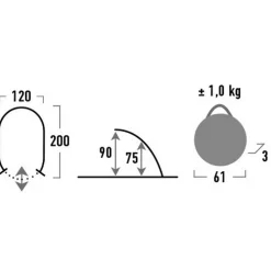 High Peak  Calvia Pop Up strandtent blue