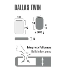 Discount High Peak  Dallas Twin luchtbed citronelle