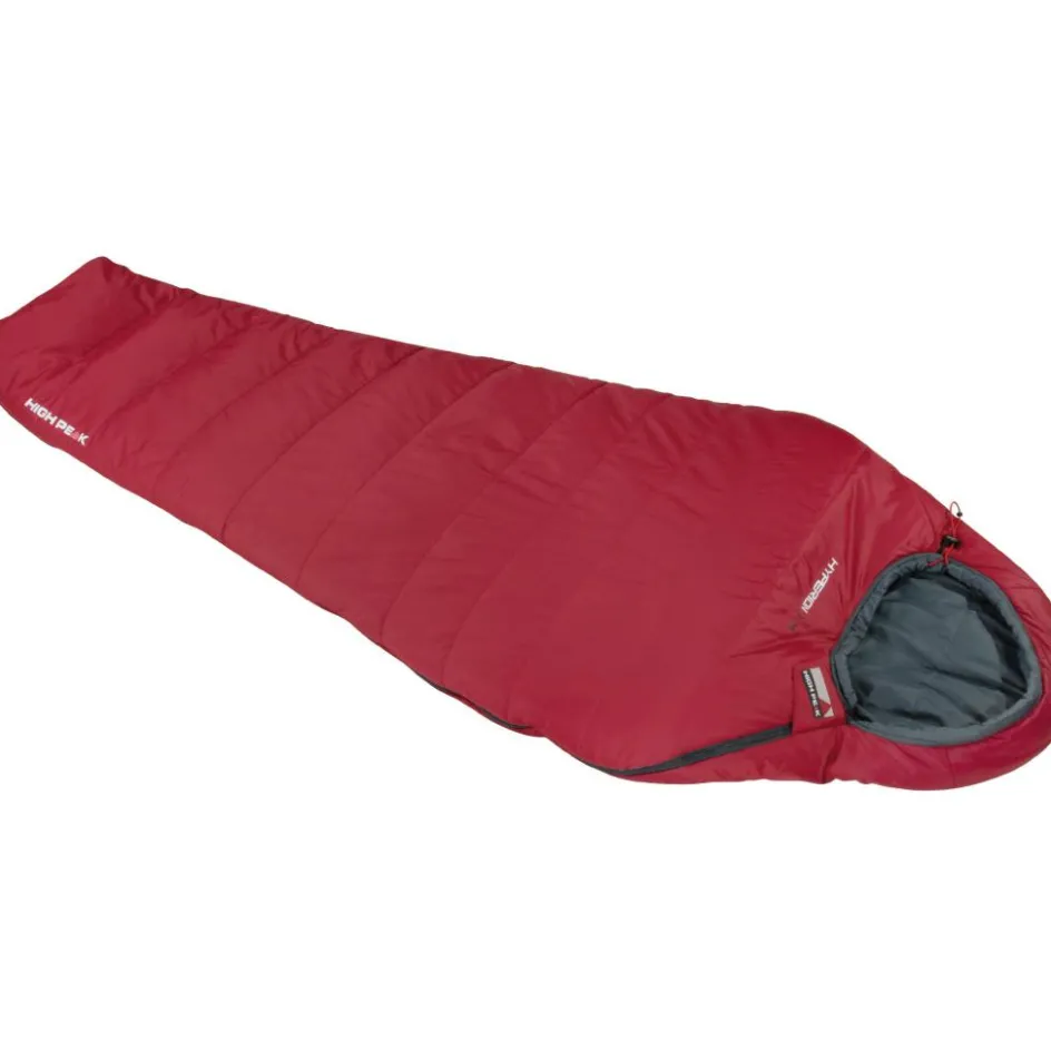 High Peak Hyperion 1M mummy slaapzak dark red grey