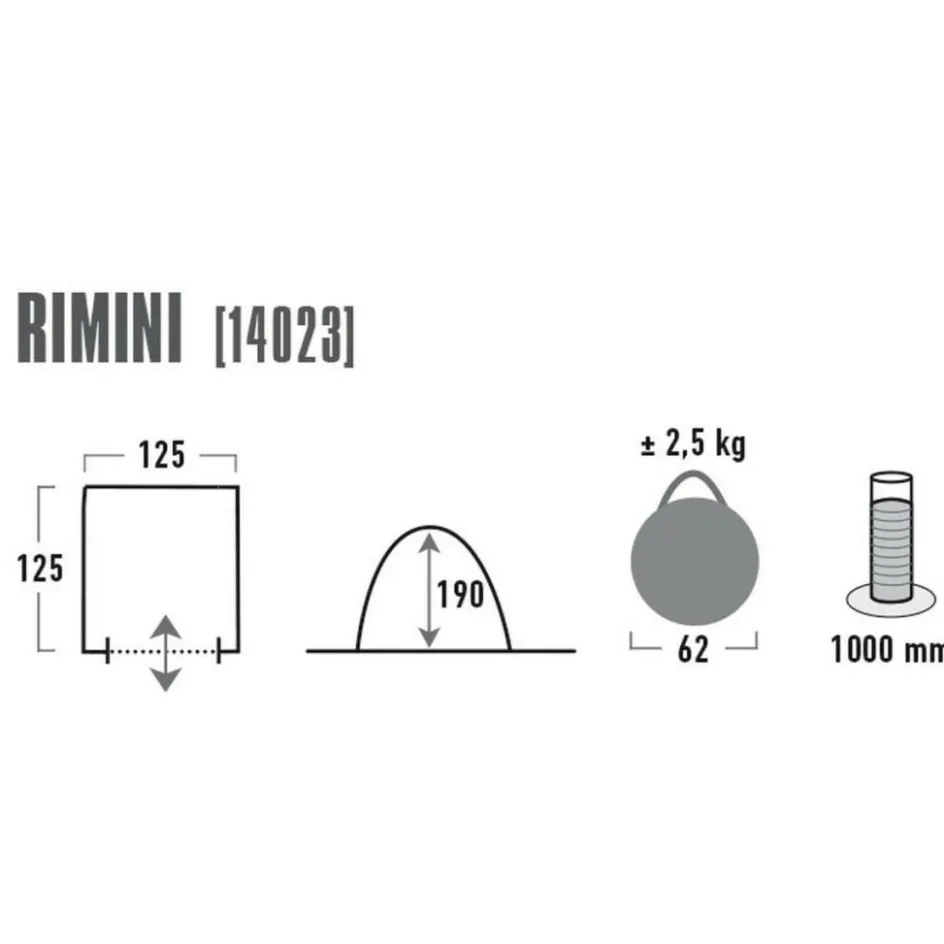 High Peak Rimini douchetent blue