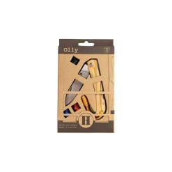 Homey's Olly EDC zakmes hout zilver