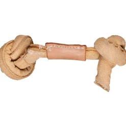 Sale HuggleHounds Huggle-Hide Natural leather Knotted Bone Small hondenspeelgoed