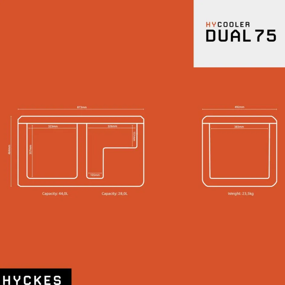 Discount Hyckes HyCooler Pro Dual 75 compressor koelbox