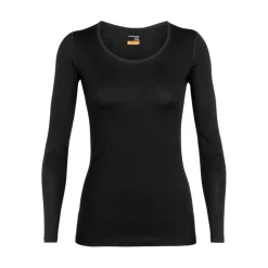 Best Icebreaker 200 Oasis LS lage ronde hals thermoshirt dames black