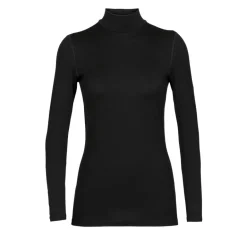 Icebreaker 260 Tech LS Turtleneck thermoshirt dames black