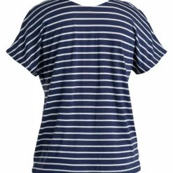 New Icebreaker Drayden Reversible Stripe shirt dames midnight  navy snow