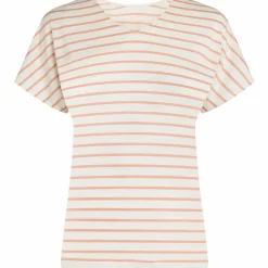 Icebreaker Drayden Reversible Stripe shirt dames ecru  heather desert sand