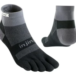 Injinji Run Midweight Mini-Crew hardloopsokken black grey