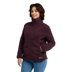 Best Jack Wolfskin  High Curl fleece vest dames amaranth