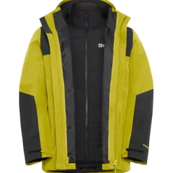 Hot Jack Wolfskin Jasper 3-in-1 outdoor jack heren chartreuse