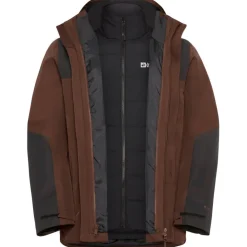 New Jack Wolfskin  Jasper 3-in-1 outdoor jack heren hot choc