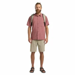 Jack Wolfskin  Meseta overhemd heren check dark rust