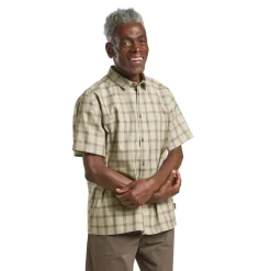 Jack Wolfskin Planalto overhemd heren check cold coffee