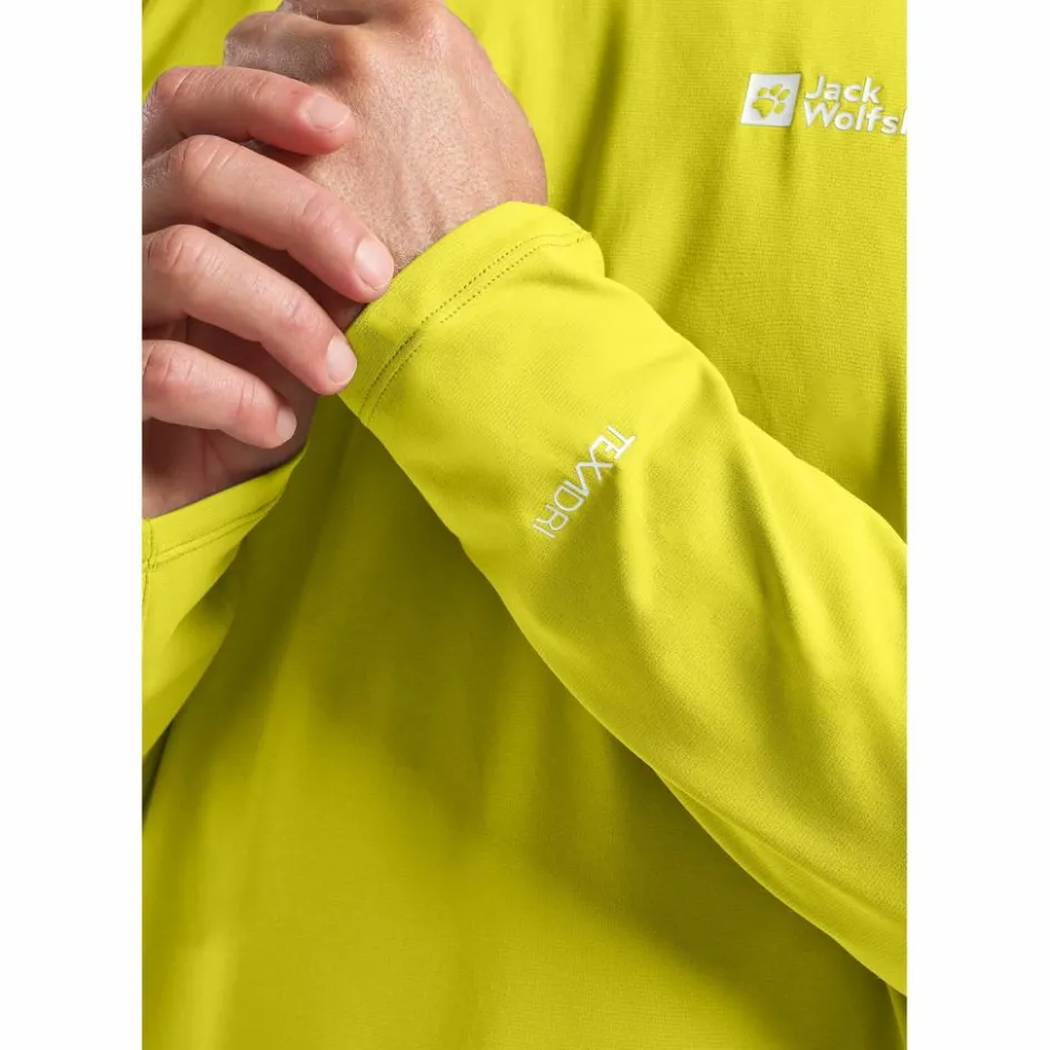 Online Jack Wolfskin Prelight swift shirt heren chartreuse