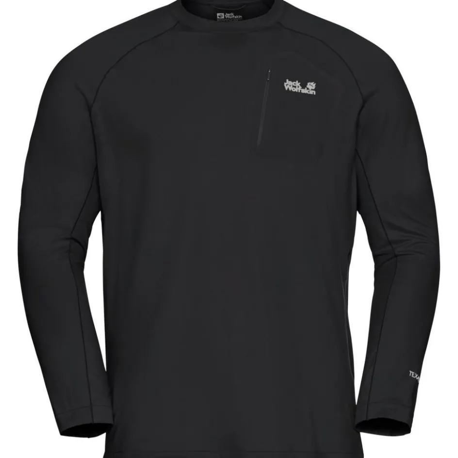 Jack Wolfskin Prelight Trail Crew shirt heren black