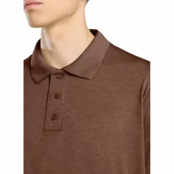 Jack Wolfskin Travel polo heren dark rust heather